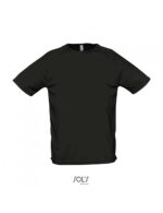 SOL'S Sporty Ανδρικό Αθλητικό T-shirt 140g Μαύρο