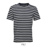 SOL'S Legend Unisex Οργανικό T-shirt Ριγέ (Navy/Off-White)