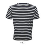 SOL'S Legend Unisex Οργανικό T-shirt Ριγέ (Navy/Off-White)