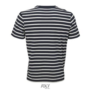 SOL'S Legend Unisex Οργανικό T-shirt Ριγέ (Navy/Off-White)