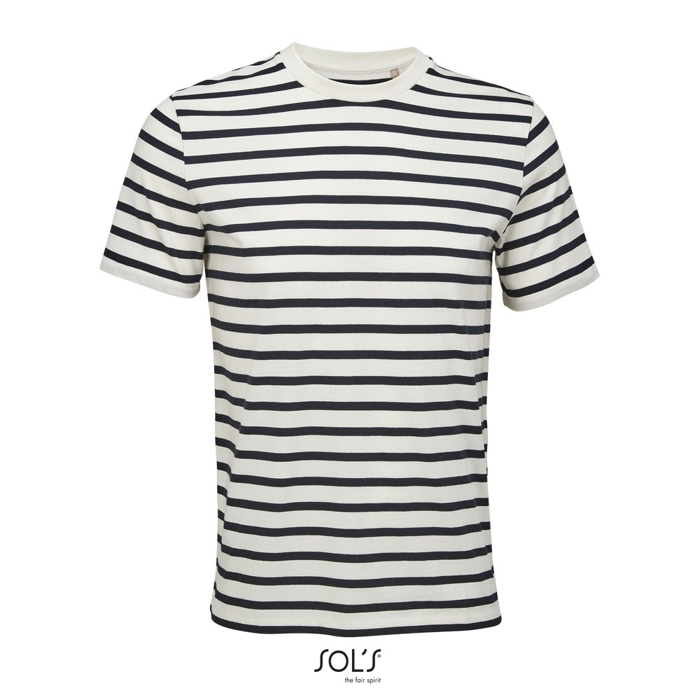 0591613-7247.jpg SOL'S Legend Unisex Οργανικό T-shirt Ριγέ (Off-White/Navy)