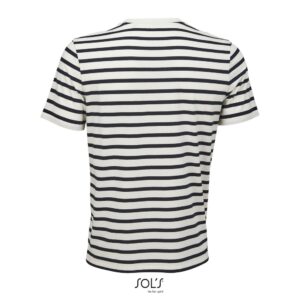 SOL'S Legend Unisex Οργανικό T-shirt Ριγέ (Off-White/Navy)